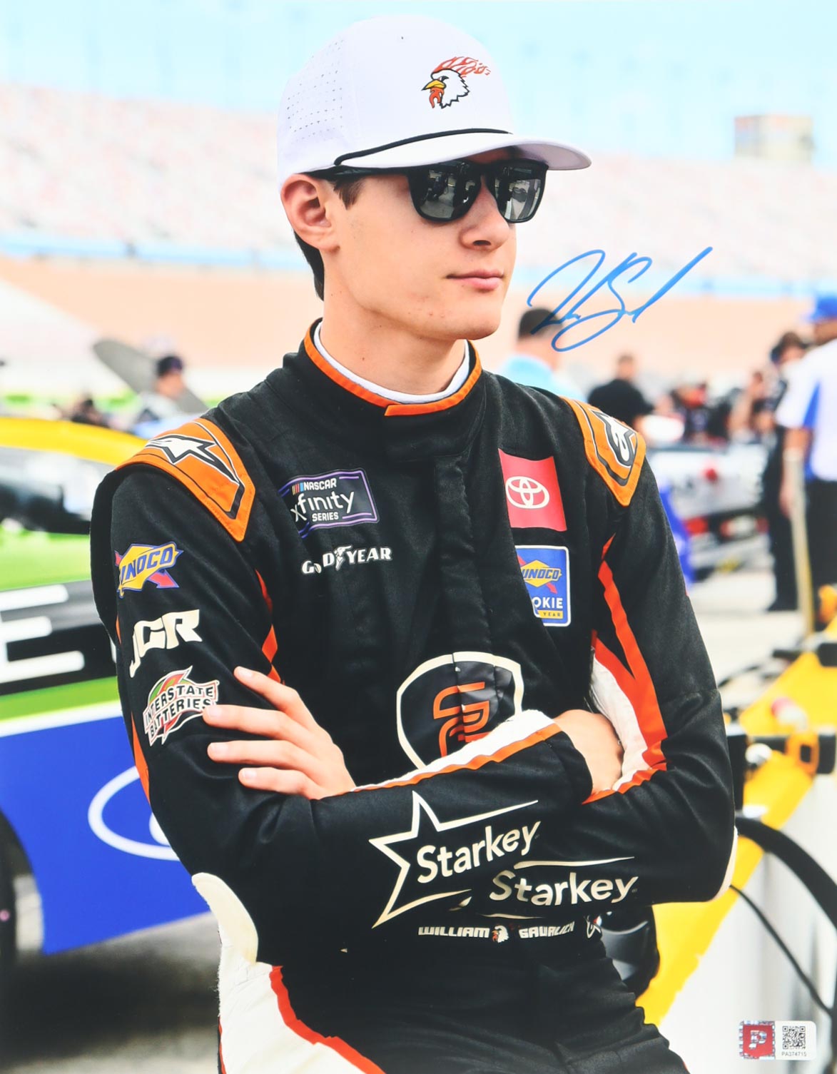 William Sawalich Signed Nascar 11x14 Photo (PA)