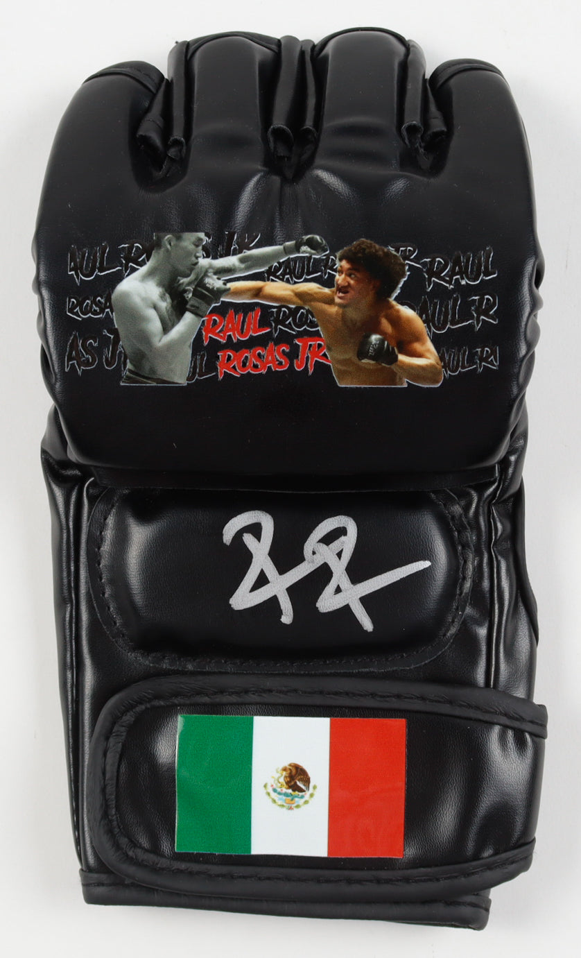 Raúl Rosas Jr. Signed (Beckett) MMA Custom Mexico Glove - Beckett Witnessed