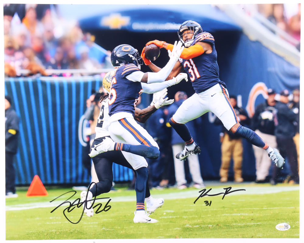 Nahshon Wright & Kevin Byard Signed (JSA) Bears 16x20 Photo - JSA Witnessed
