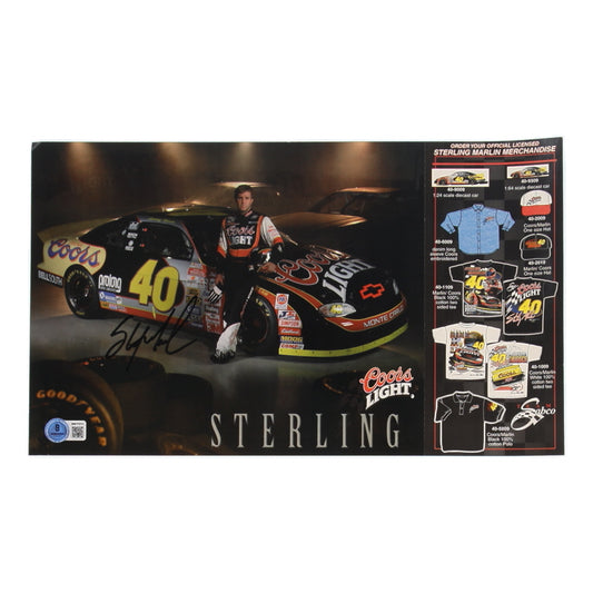Sterling Marlin Signed NASCAR 8x10 (Beckett) - Hero Card