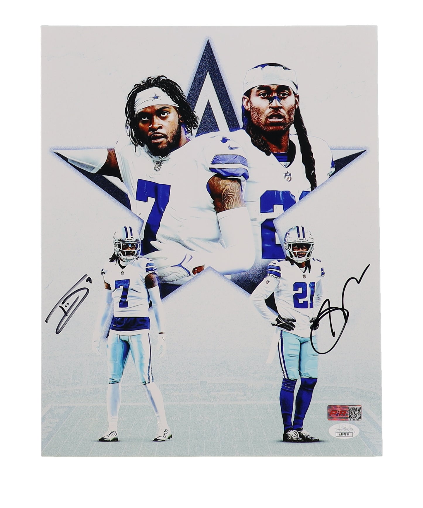 Stephon Gilmore & Trevon Diggs Signed (JSA) Cowboys 11x14 Photo