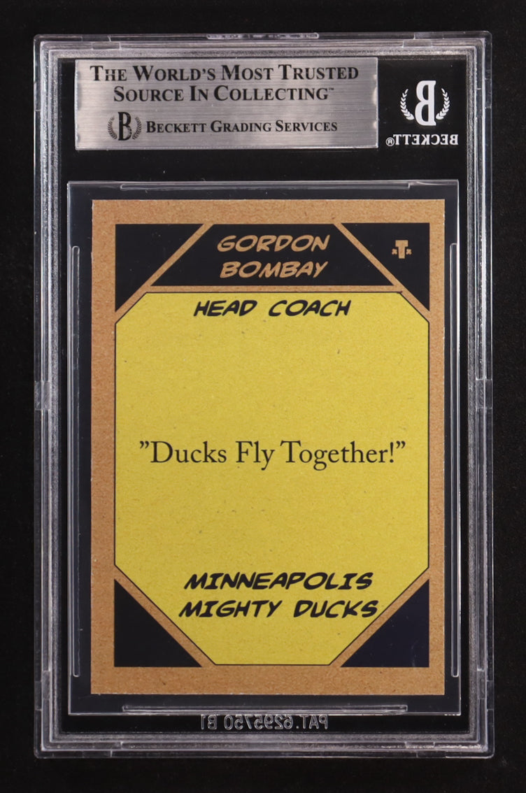 Emilio Estevez Signed Custom Mighty Ducks Trading Card Gordon Bombay (BGS) Autograph Graded (BGS) Authentic