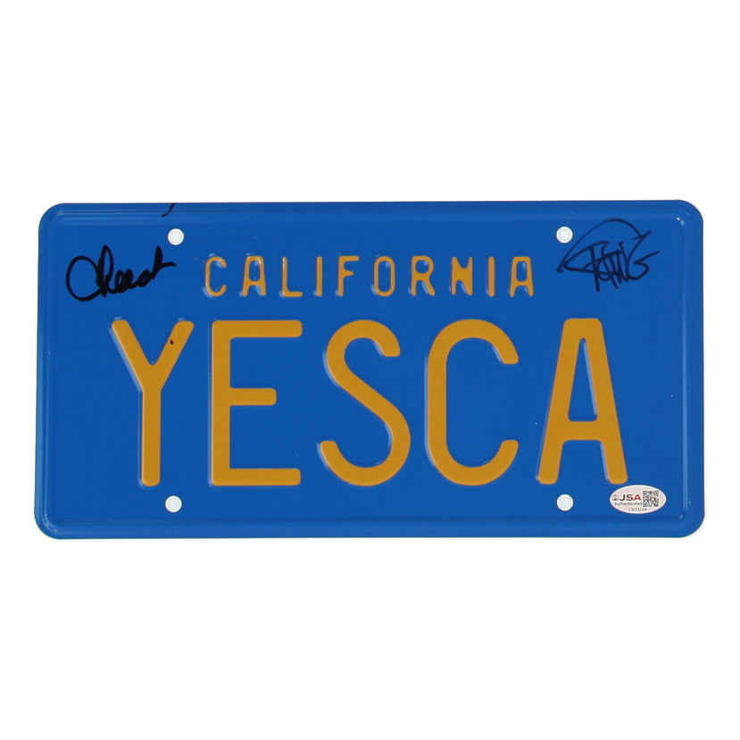 Cheech Marin & Tommy Chong Signed (JSA) "Up In Smoke" License Plate