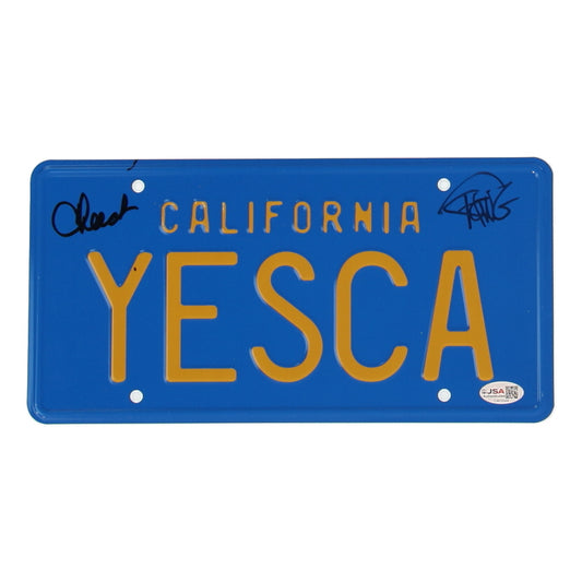 Cheech Marin & Tommy Chong Signed (JSA) "Up In Smoke" License Plate