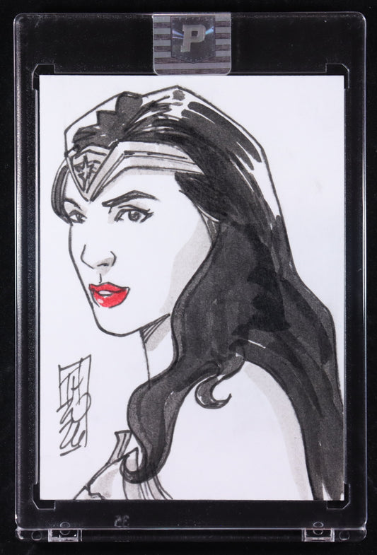 Wonder Woman | DC | Original Art Sketch Card by Tom Hodges (1/1 Original Art) One of One | Renowned Comic Book Artist