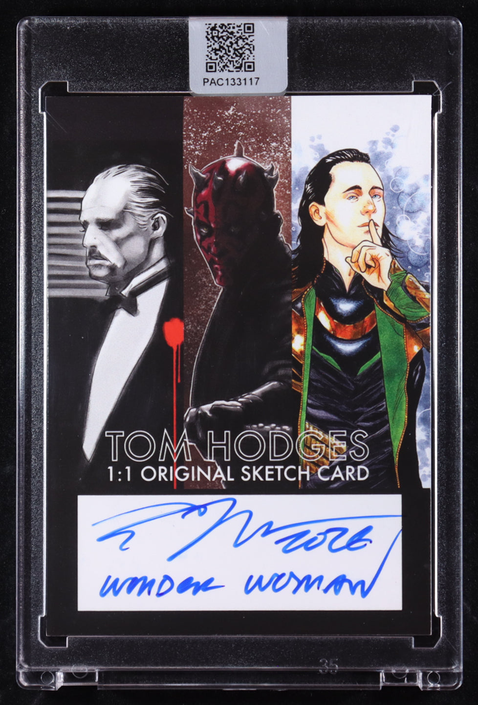 Wonder Woman | DC | Original Art Sketch Card by Tom Hodges (1/1 Original Art) One of One | Renowned Comic Book Artist
