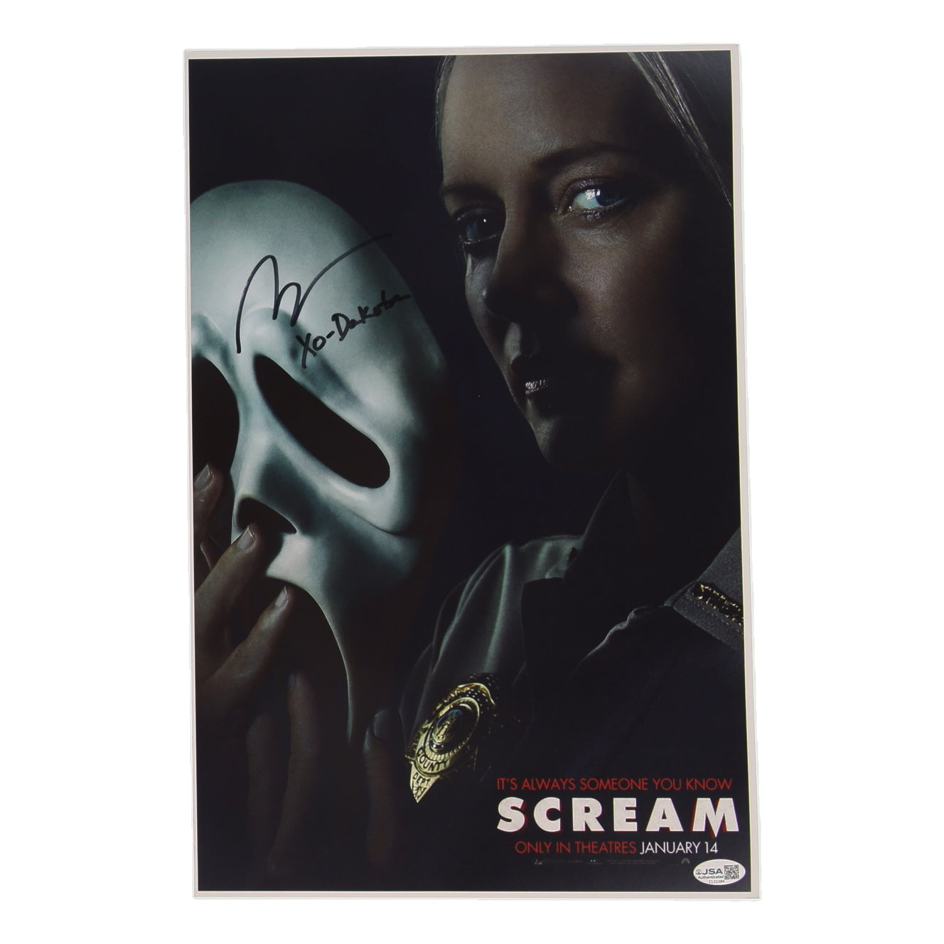 Marley Shelton Signed (JSA) "Scream" 11x17 Photo Inscribed "XO- Dakota" - Judy Hicks