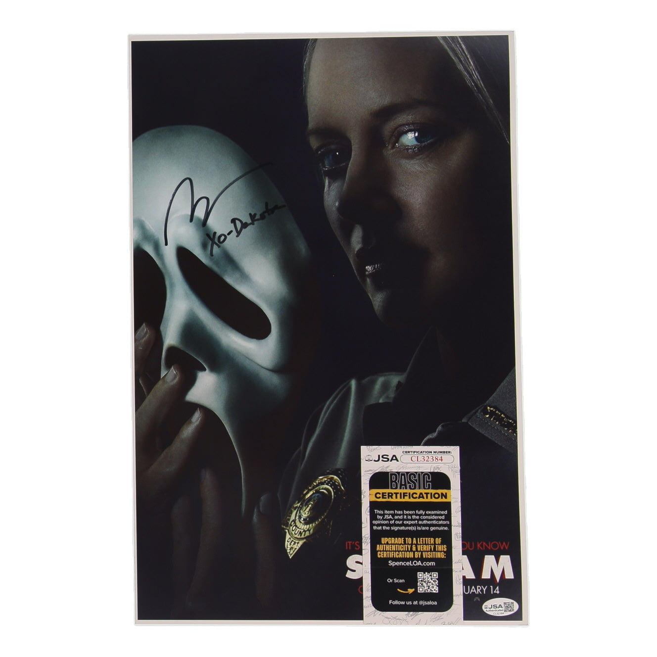 Marley Shelton Signed (JSA) "Scream" 11x17 Photo Inscribed "XO- Dakota" - Judy Hicks