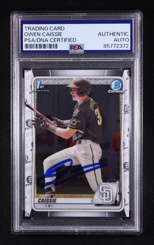 Owen Caissie Signed 2020 Bowman Draft Chrome #BD-49 RC (PSA) Rookie Card | Autograph Graded PSA Authentic