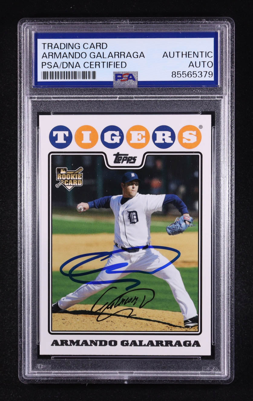 Armando Galarraga Signed 2008 Topps #UH53 RC (PSA) Rookie Card | Autograph Graded PSA Authentic