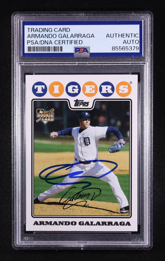 Armando Galarraga Signed 2008 Topps #UH53 RC (PSA) Rookie Card | Autograph Graded PSA Authentic