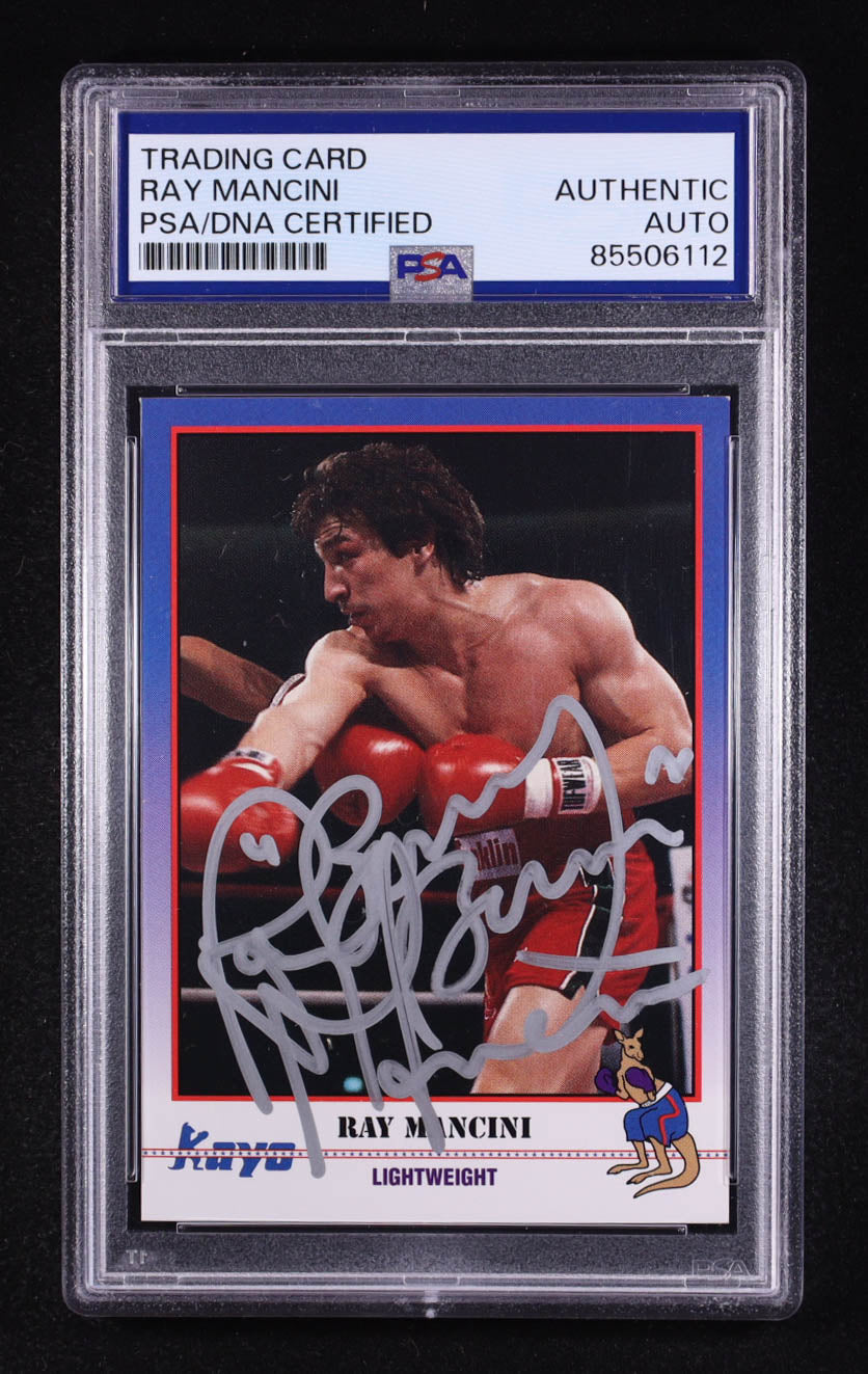 Ray Mancini Signed 1991 Kayo #86 Inscribed "Boom Boom" (PSA)