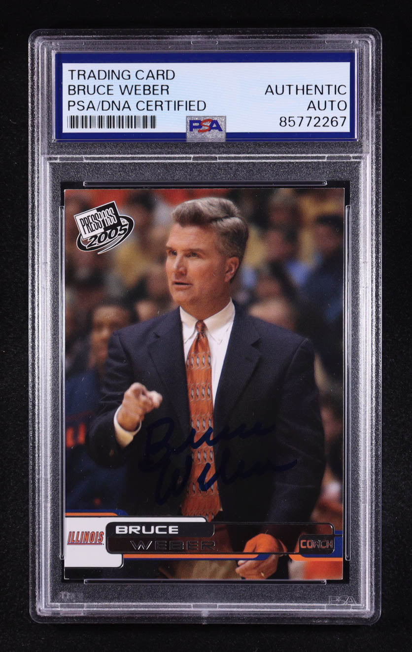 Bruce Weber Signed 2005 Press Pass #43 (PSA) Autograph Graded PSA Authentic