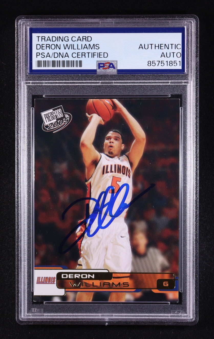 Deron Williams Signed 2005 Press Pass Gold #G36 RC (PSA) Rookie Card | Autograph Graded PSA Authentic