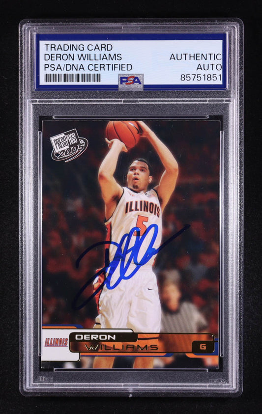 Deron Williams Signed 2005 Press Pass Gold #G36 RC (PSA) Rookie Card | Autograph Graded PSA Authentic