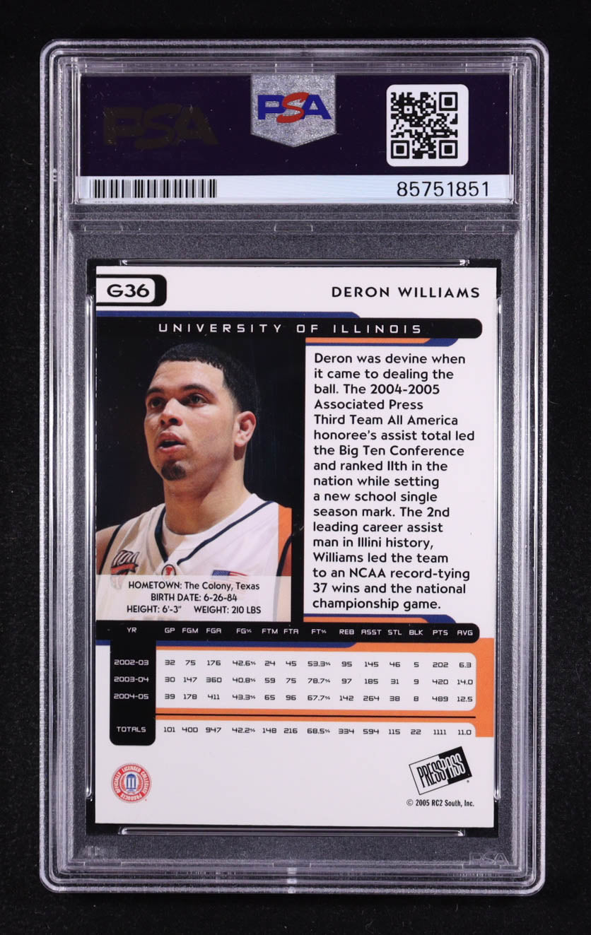 Deron Williams Signed 2005 Press Pass Gold #G36 RC (PSA) Rookie Card | Autograph Graded PSA Authentic