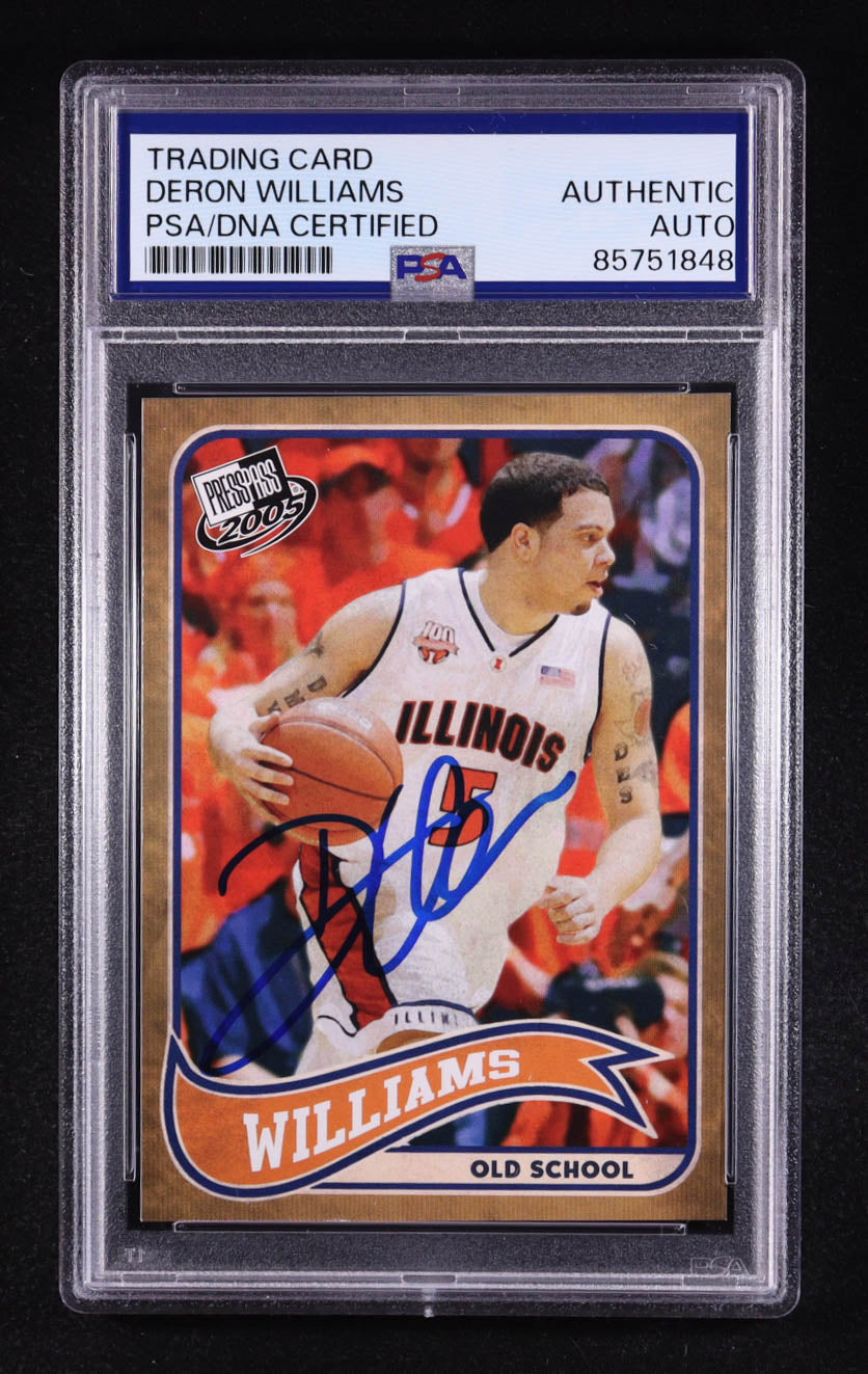 Deron Williams Signed 2005 Press Pass Old School #OS RC #23/25 (PSA) Rookie Card | Autograph Graded PSA Authentic | Serially Numbered #23 / 25