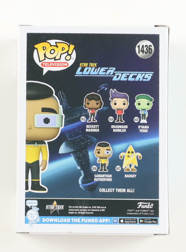 Eugene Cordero Signed (ACOA) "Star Trek: The Lower Decks" #1436 Samanthan Rutherford Funko Pop! Vinyl Figure