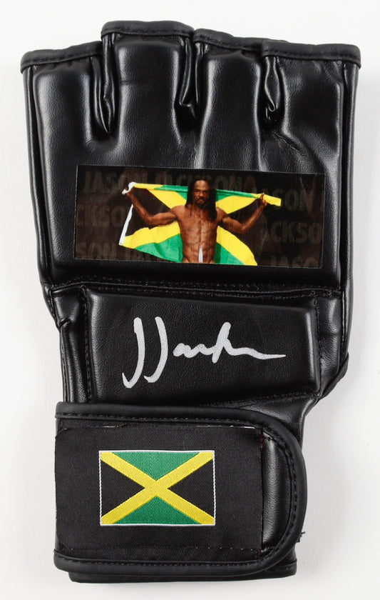 Jason Jackson Signed Custom Jamaica MMA Fight Glove (PA)