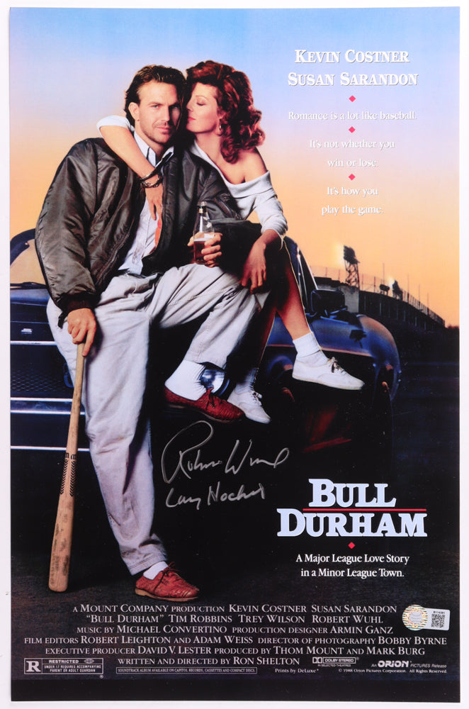 Robert Wuhl Signed (Schwartz) "Bull Durham" 11x17 Movie Poster Inscribed "Larry Hockett" - Larry Hockett