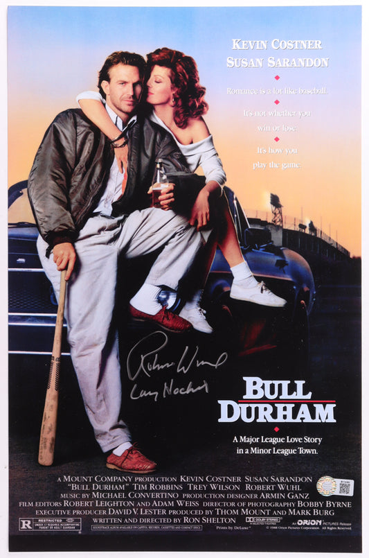 Robert Wuhl Signed (Schwartz) "Bull Durham" 11x17 Movie Poster Inscribed "Larry Hockett" - Larry Hockett