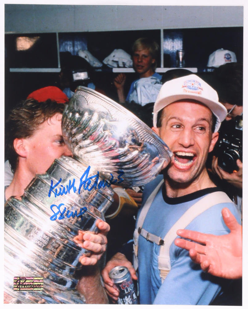 Keith Acton Signed Oilers 8x10 Photo Inscribed "88 Cup" (Premium Autographs)