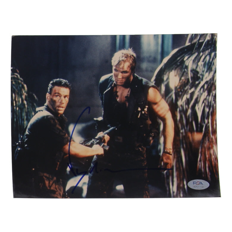 Jean-Claude Van Damme Signed (PSA) "Universal Soldier" 8x10 Photo - Luc Deveraux