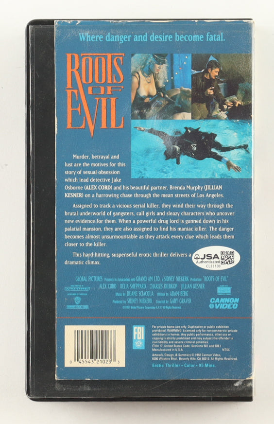 Deanna Lund Signed (JSA) "Roots of Evil" VHS Cover Insert - Marissa