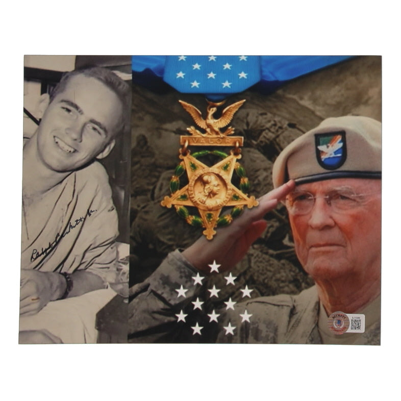 Ralph Puckett Jr. Signed 8x10 Photo (Beckett) - Korean War Medal of Honor
