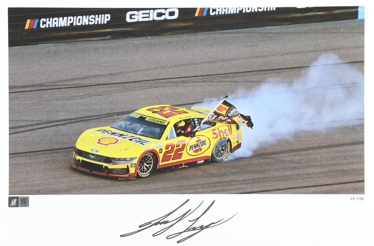 Joey Logano Signed LE "2024 Championship" 12x18 Print (Logano COA) Limited Edition #/50
