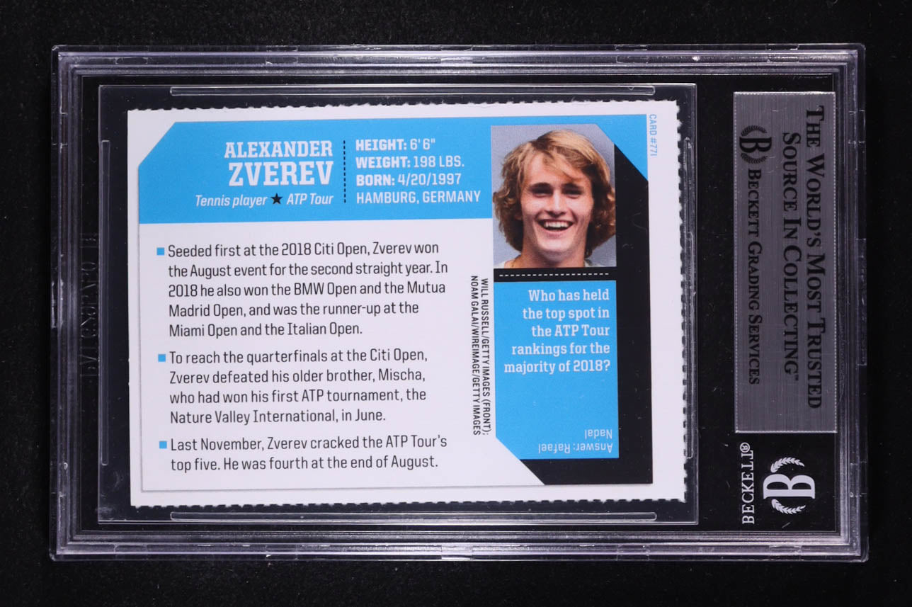 Alexander Zverev Signed 2018 Sports Illustrated For Kids #771 RC (BGS) Rookie Card | Autograph Graded BGS Authentic
