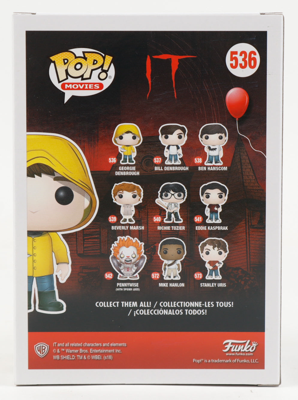 Jackson Robert Scott Signed (Beckett) "IT" #536 Georgie Funko Pop! - Georgie | Beckett Witnessed
