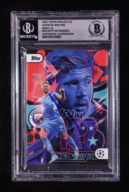 Kevin Bruyne Signed 2022 Topps Project 22 Week 12 / Orlando Arocena (BGS | Autograph Graded BGS 10) Autograph Graded BGS 10 | Beckett Witnessed
