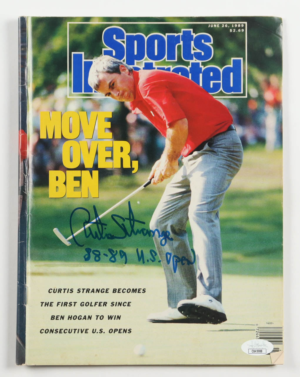 Curtis Strange Signed (JSA) 1989 "Sports Illustrated" Magazine Inscribed "88-89 US Open" - No Label