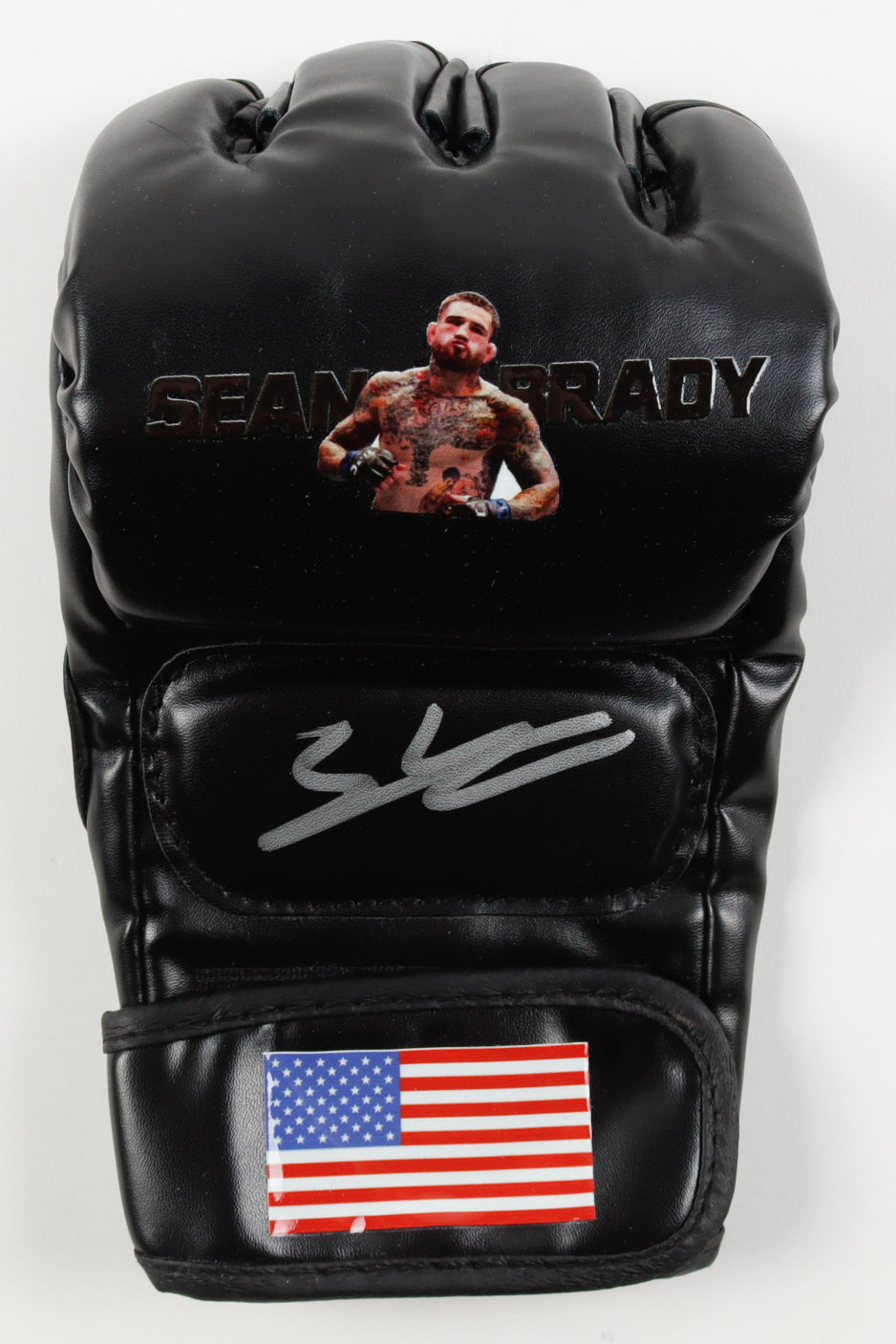Sean Brady Signed (Beckett) MMA Custom USA Glove - Beckett Witnessed