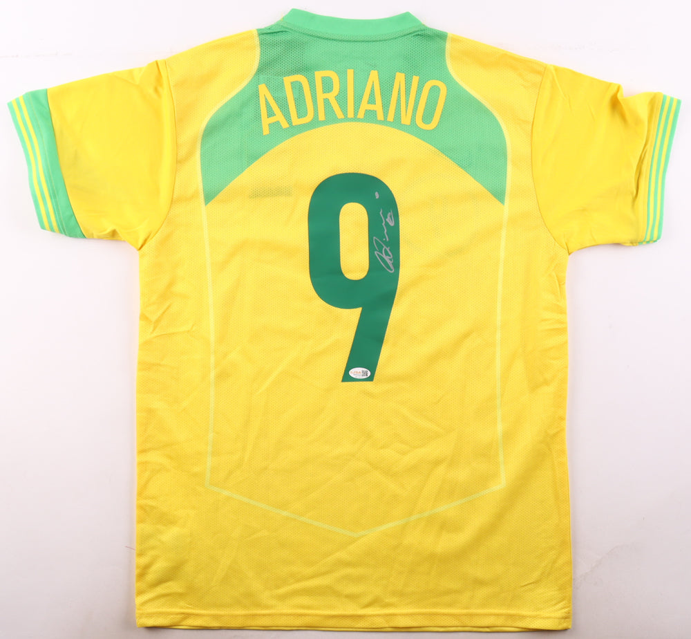 Adriano Signed Brazil Nike Authentic Jersey (JSA) - JSA Witnessed