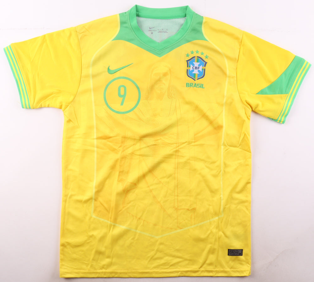 Adriano Signed Brazil Nike Authentic Jersey (JSA) - JSA Witnessed