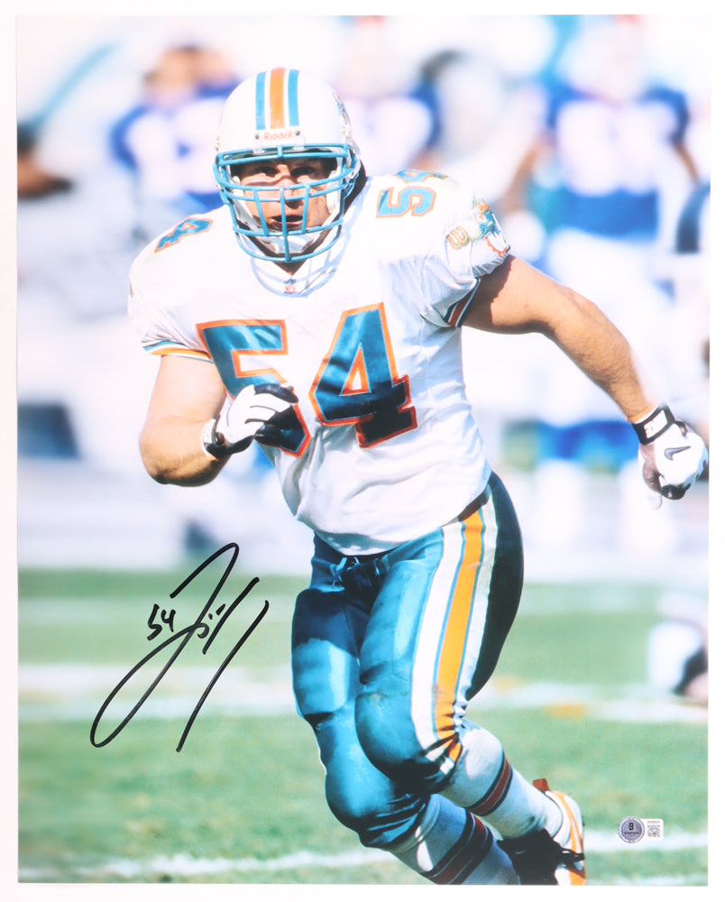 Zach Thomas Signed Dolphins 16x20 Photo (Beckett)