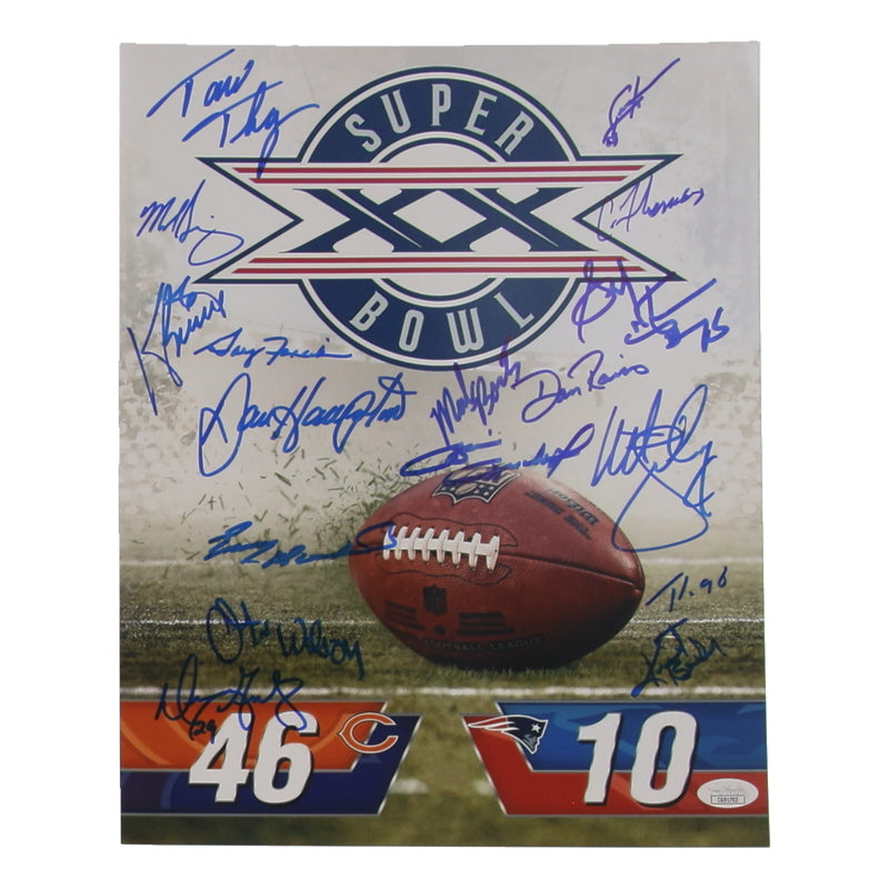 1985 Bears 11x14 Photo Signed by (17) with Mike Singletary, Dan Hampton, Gary Fencik, Kevin Butler (JSA)