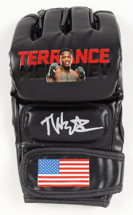 Terrance McKinney Signed (Beckett) MMA Custom USA Glove - Beckett Witnessed