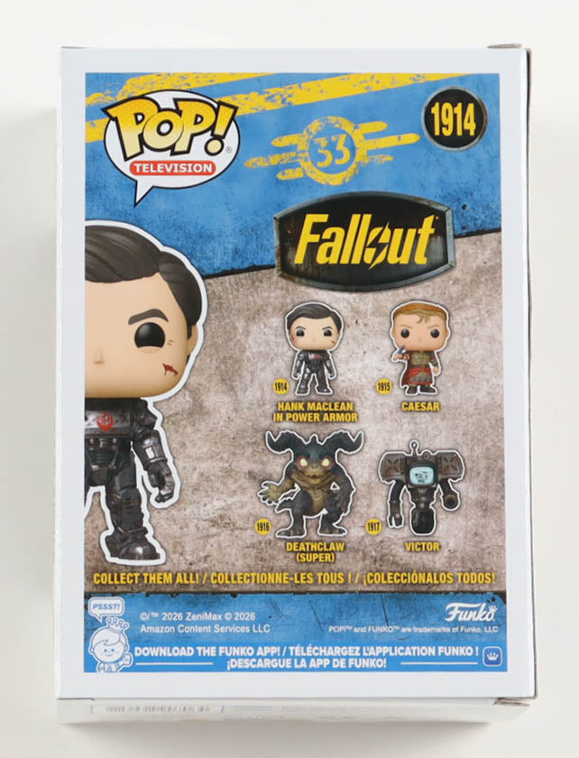 Kyle MacLachlan Signed (ACOA) "Fallout" #1914 Hank MacLean in Power Armor Funko Pop! Vinyl Figure