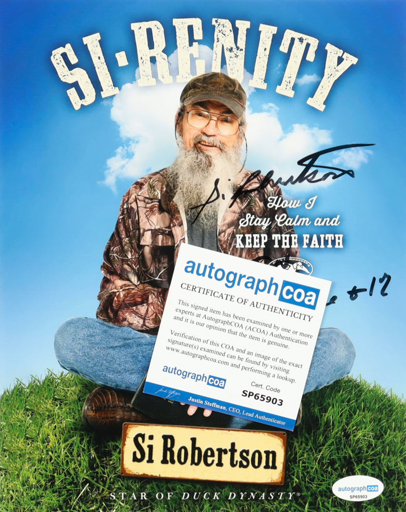 Si Robertson Signed 8x10 Photo (ACOA) - "Duck Dynasty"