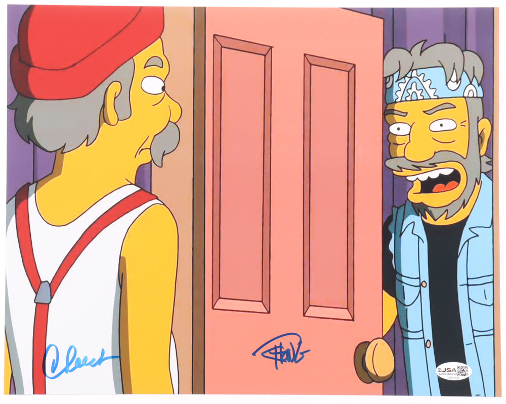 Cheech Marin & Tommy Chong Signed (JSA) "The Simpsons" 11x14 Photo - Pedro De Pacas / Anthony "Man" Stoner