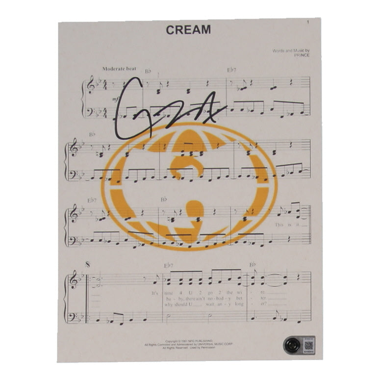 GZA Signed Signed "Cream" 8x10 Music Sheet (Beckett) - Wu-Tang Clan