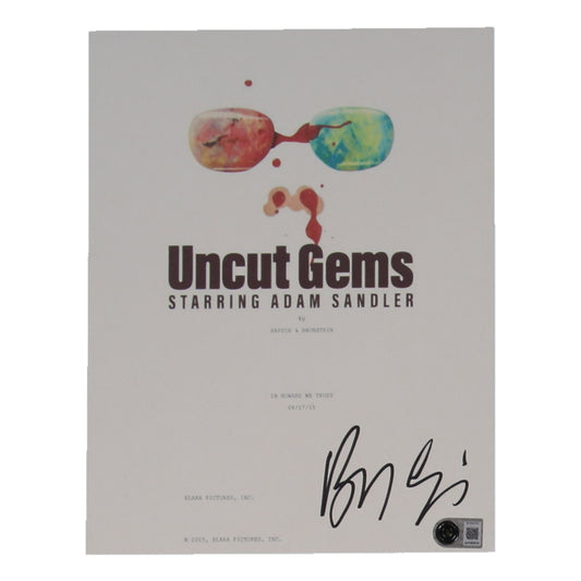 Benny Safdie Signed "Uncut Gems" 8.5x11 Script Cover (Beckett) - Writer