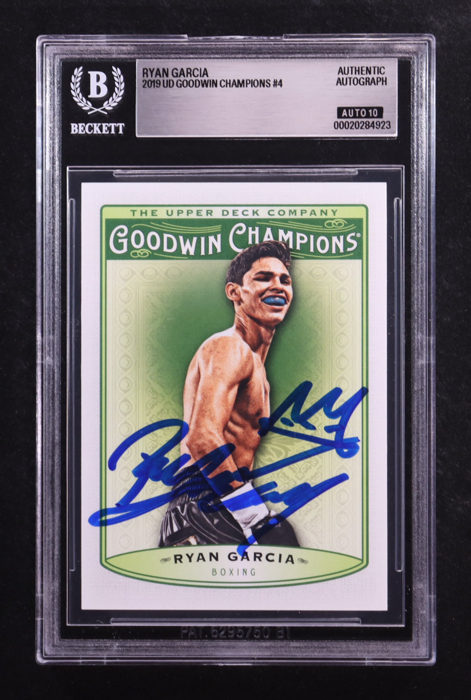 Ryan Garcia Signed 2019 UD Goodwin Champions #4 RC (BGS | Autograph Graded BGS 10) - Rookie Card