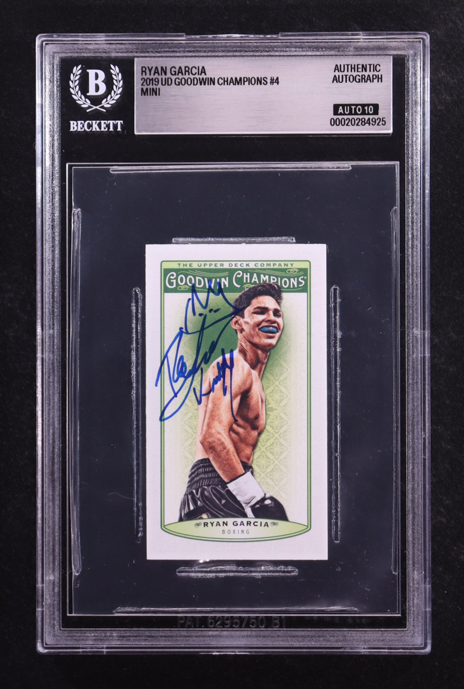 Ryan Garcia Signed 2019 UD Goodwin Champions Mini #4 RC (BGS | Autograph Graded BGS 10) - Rookie Card
