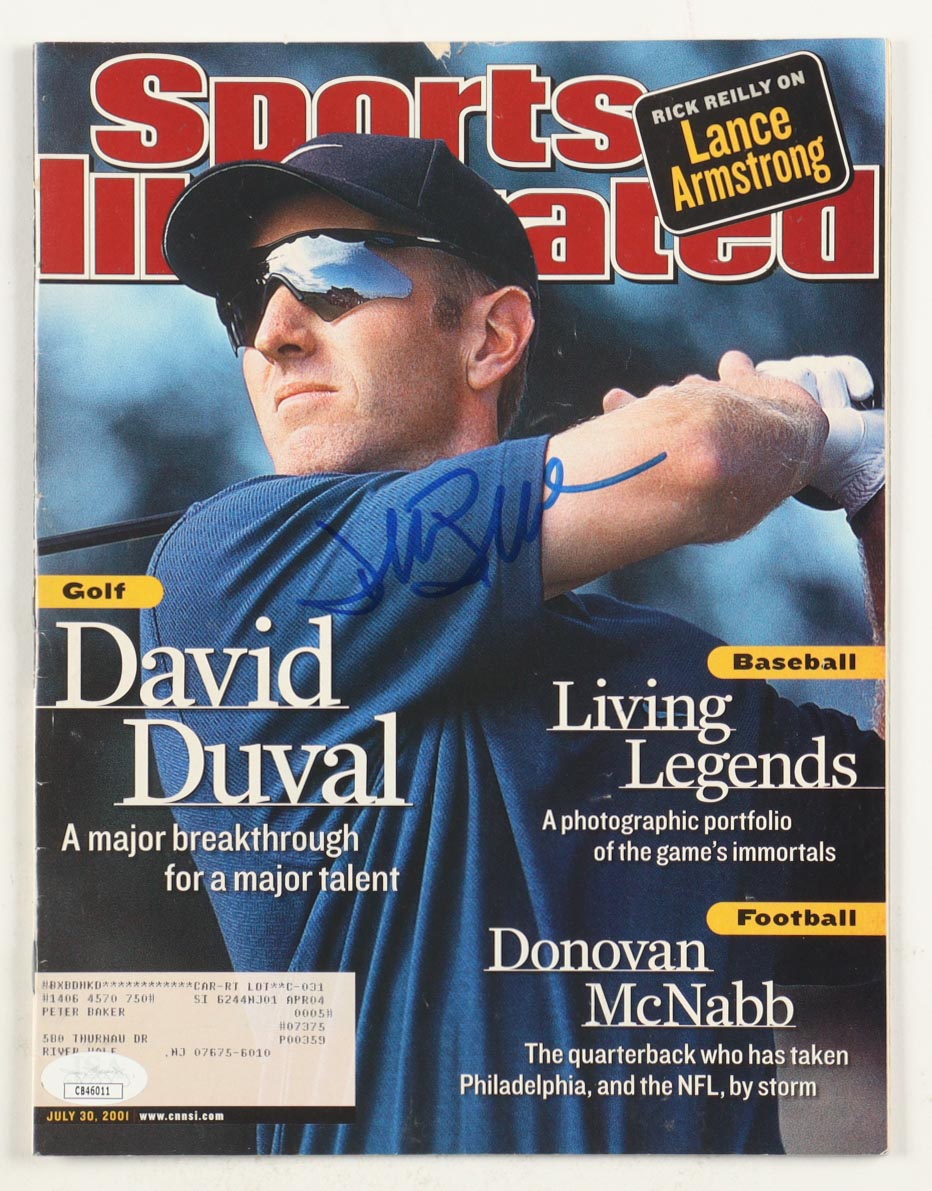David Duval Signed 2001 Sports Illustrated Magazine (JSA)