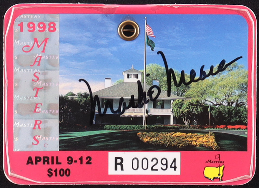 Mark O'Meara Signed 1998 Masters Ticket Badge (JSA)