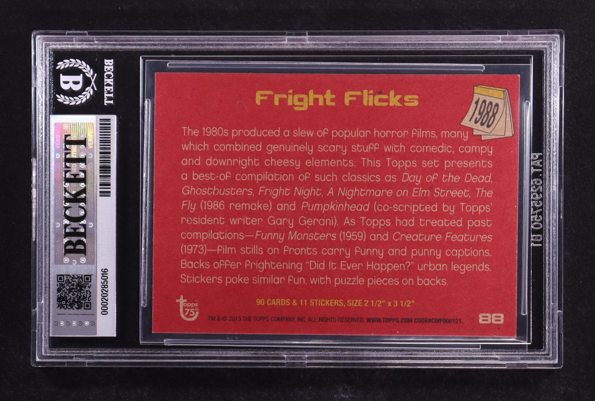 Robert Englund Signed 2013 Topps 75th Anniversary Fright Flicks Hey Who Swiped My Undershirt? #88 (BGS | Autograph Graded BGS 10)